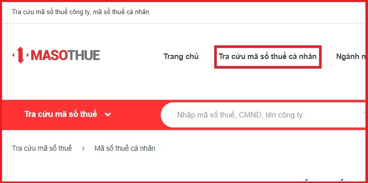 Hướng dẫn tìm mã số thuế cá nhân bằng số CMND