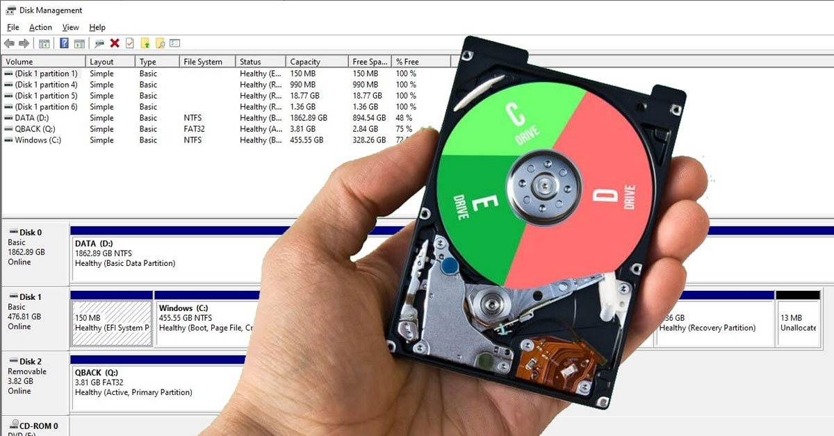 Cách chia, gộp ổ cứng máy tính Windows 10 cực dễ, không cần phần mềm