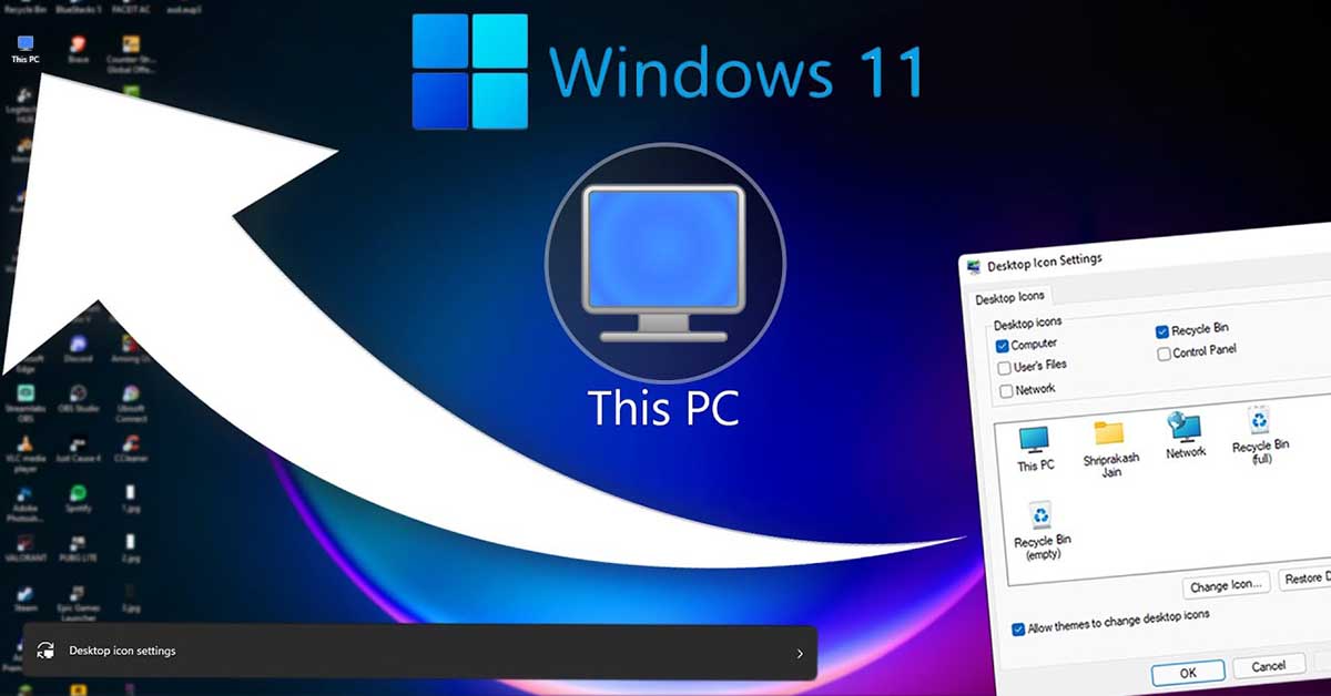 Cách đơn giản để mang “My Computer” ra ngoài Desktop trên Windows 11