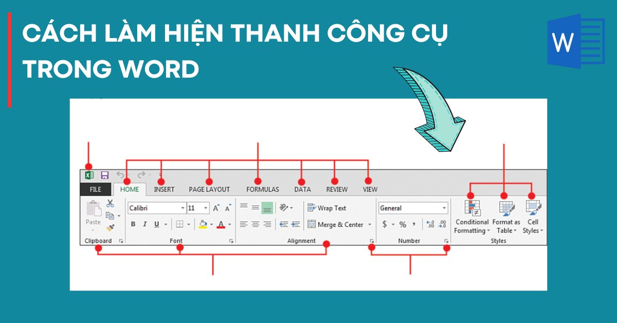 Cách làm hiện thanh công cụ trong Word