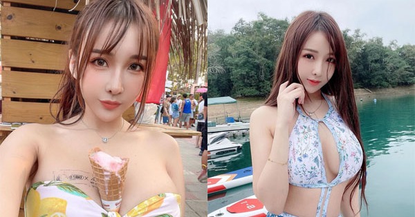 Đăng ảnh chỉ dùng vòng một để ăn kem vì hai tay quá "bận", cô nàng hot girl bỗng chốc nổi như cồn trên mạng