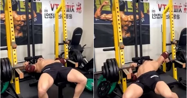 Đẩy tạ 135kg trên sóng, nam Youtuber tuột tay làm rơi tạ, suýt bị đè tới tử vong