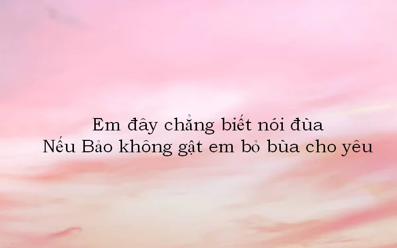 Những câu thơ thả thính tên Bảo hay ngắn gọn và ấn tượng