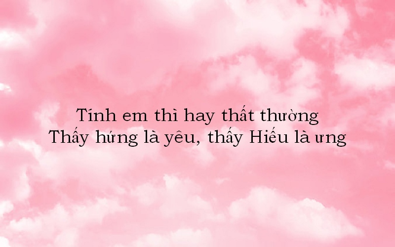 Tổng hợp những vần thơ thả thính tên Hiếu cực hay