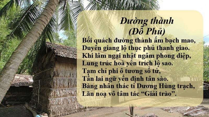 bài thơ thất ngôn bát cú đường luật