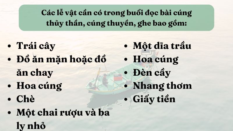 cách cúng ghe đi biển