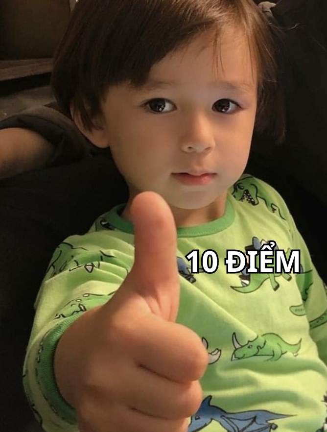 meme 10 điểm em bé