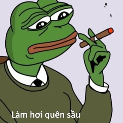 Meme buồn hút thuốc