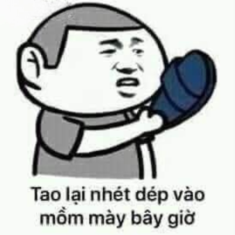 Meme cầm dép ném