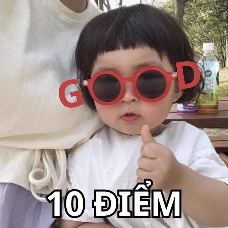 meme em bé 10 điểm