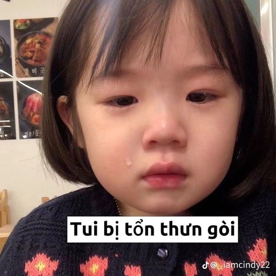 meme em bé tổn thương