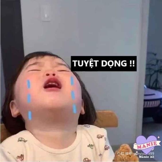 meme em bé tuyệt vọng