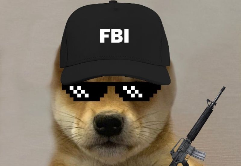 meme fbi chú chó đeo kính