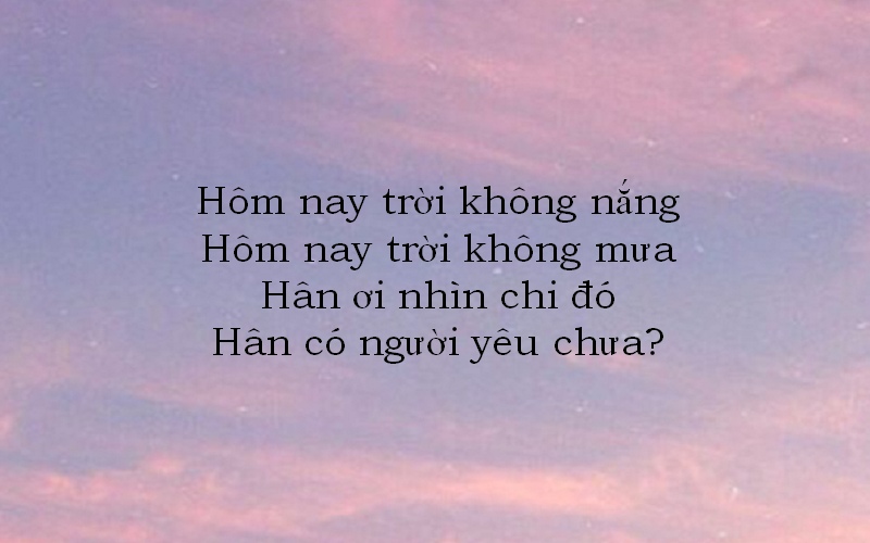 Thả thính tên Hân