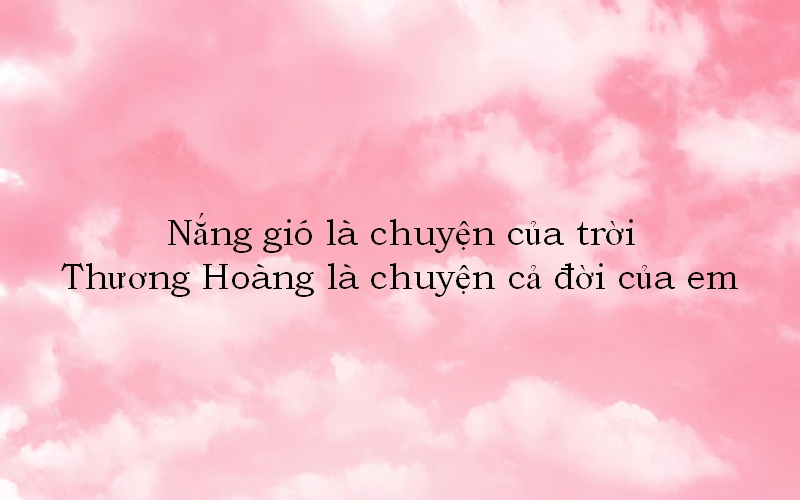 Thả thính tên Hoàng