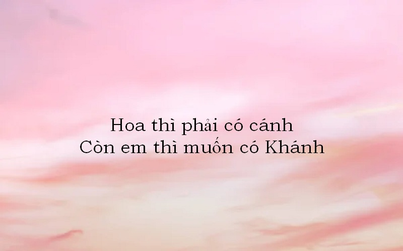 Thả thính tên Khánh