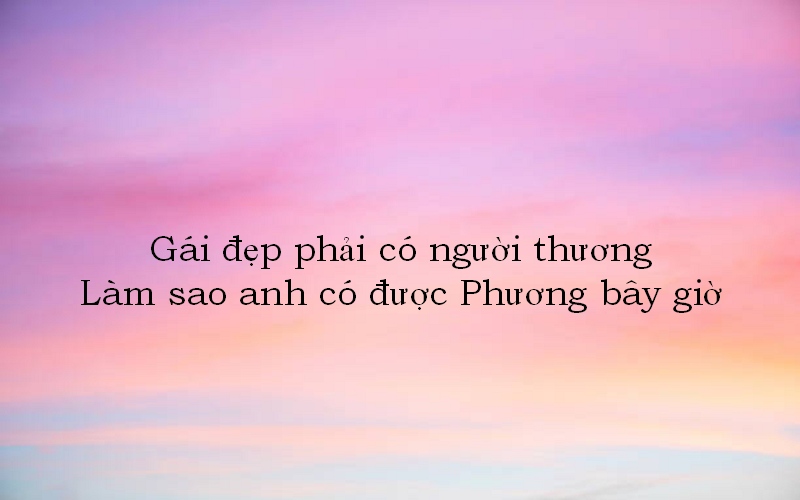 Thả thính tên Phương