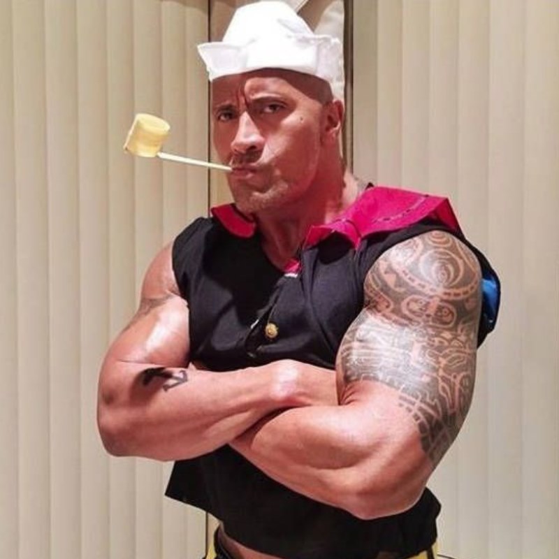 The Rock cosplay meme