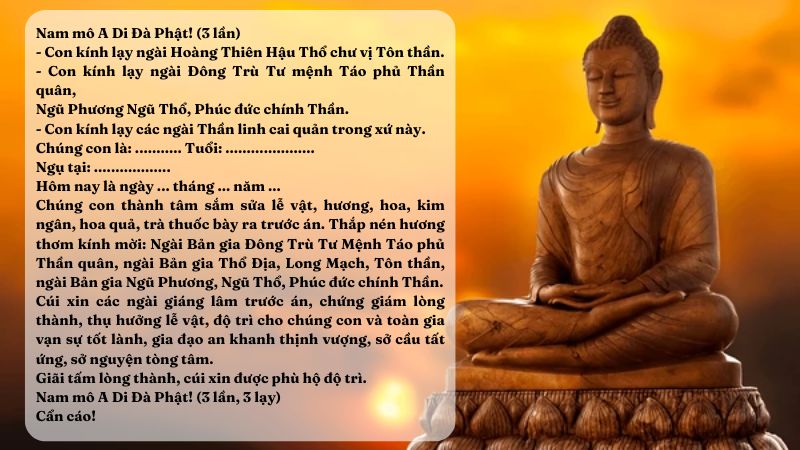 văn khấn mùng 1 tháng 12 âm lịch Thần Tài