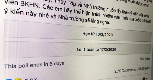 Không biết cho sinh viên đi học hay nghỉ tiếp, Đại học Bách Khoa Hà Nội tổ chức trưng cầu dân ý online