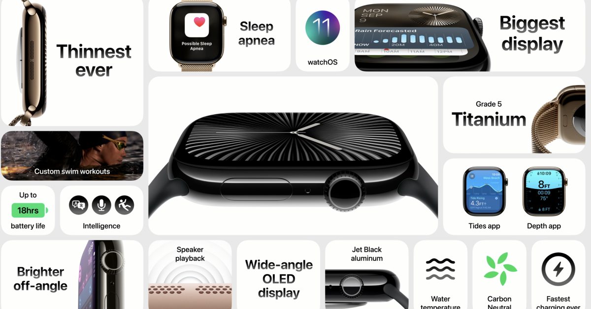 Apple Watch Series 10 ra mắt: Thiết kế mỏng nhất từ trước tới nay, màn OLED, giá từ 10 triệu đồng