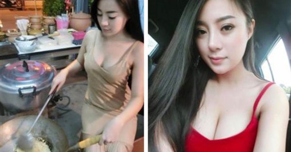 Không biết làm sao để tăng doanh số, chủ quán cơm rang, phở, mỳ, thuê hot girl sexy vòng một khủng đứng bán hàng