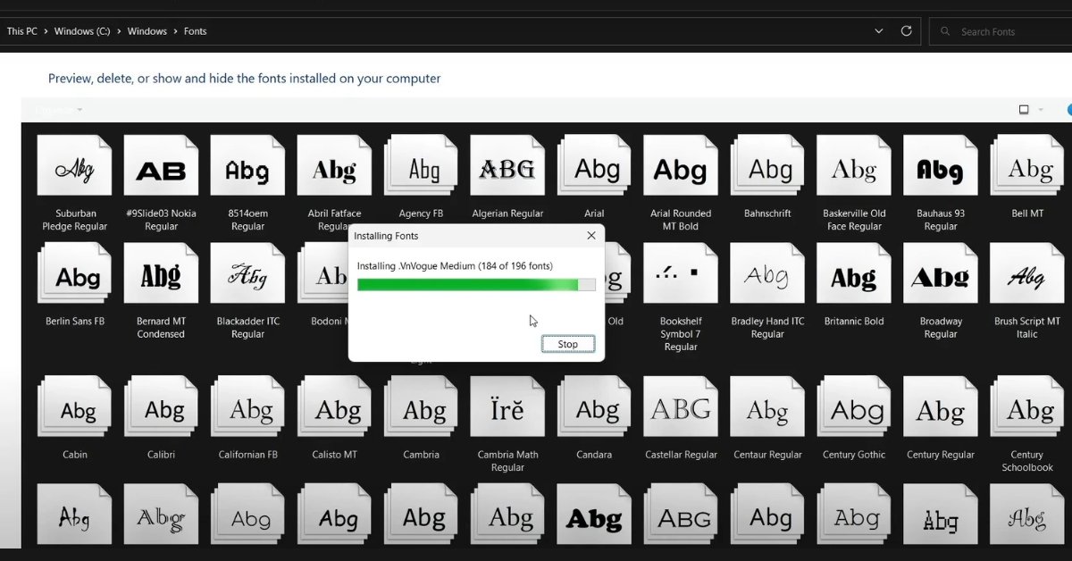 Tải Font VNTime – Bộ Font chữ Việt hóa trên máy tính