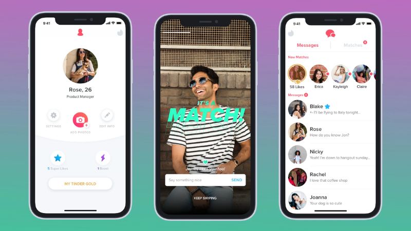 nhắn tin trên Tinder