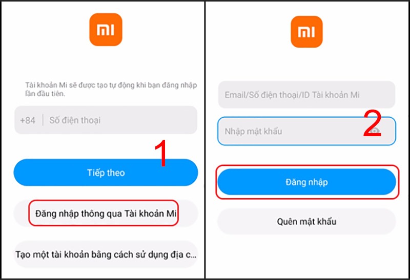 tìm điện thoại xiaomi