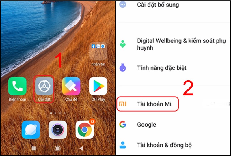 tìm điện thoại xiaomi