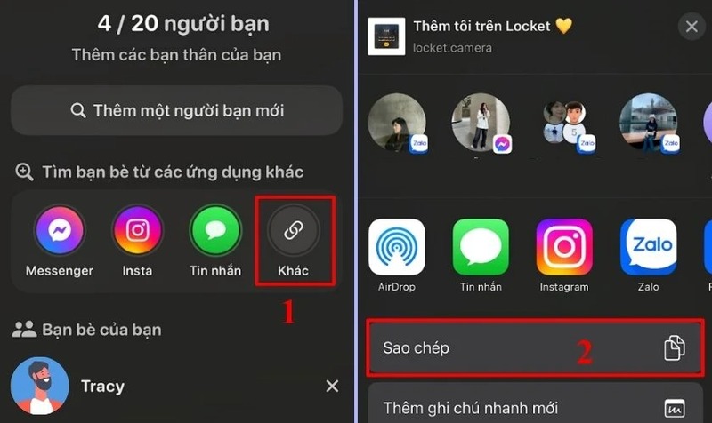 Cách thêm bạn bè trên Locket