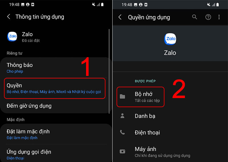 Zalo không gửi được ảnh