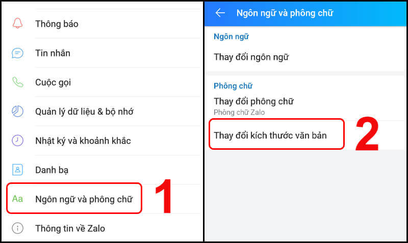 Cách đổi font chữ trên Zalo Android