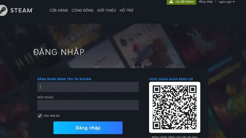 Đăng nhập vào tài khoản steam của bạn