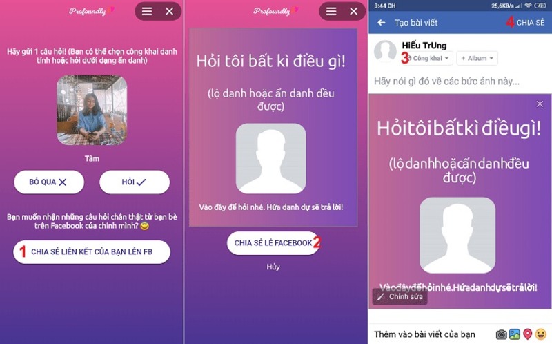 Trò chơi hỏi đáp trên Facebook