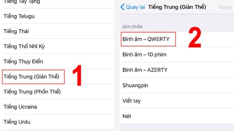 Bàn phím tiếng Trung trên điện thoại