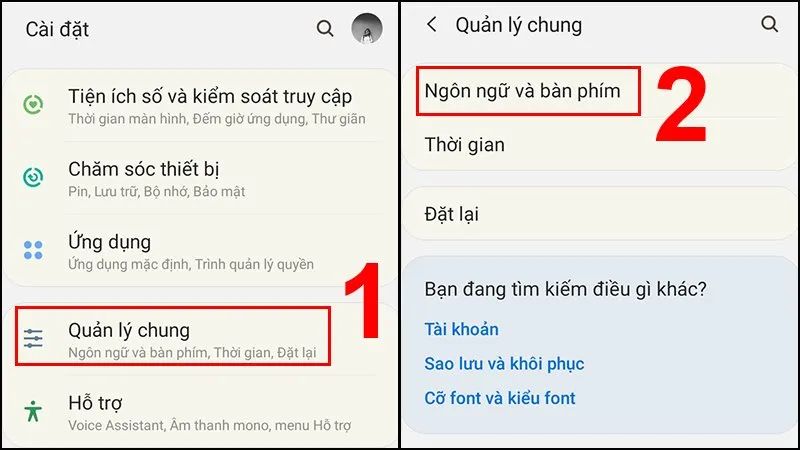 Cách cài đặt bàn phím tiếng Việt cho Samsung