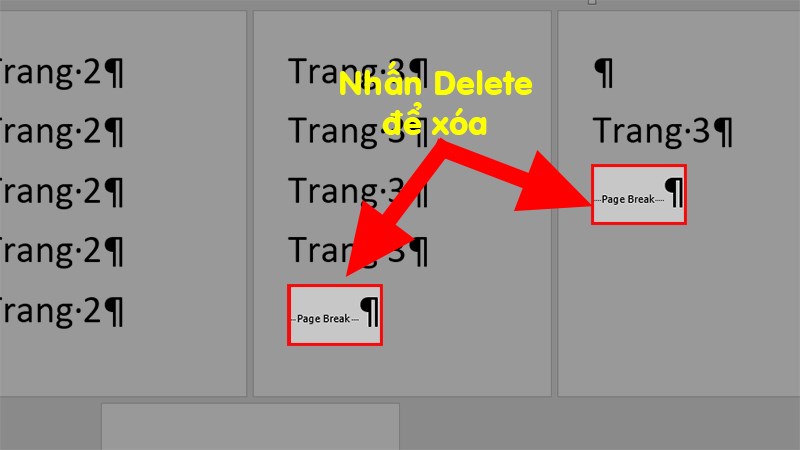 Cách xóa trang trống do Page Break trong Word 2016