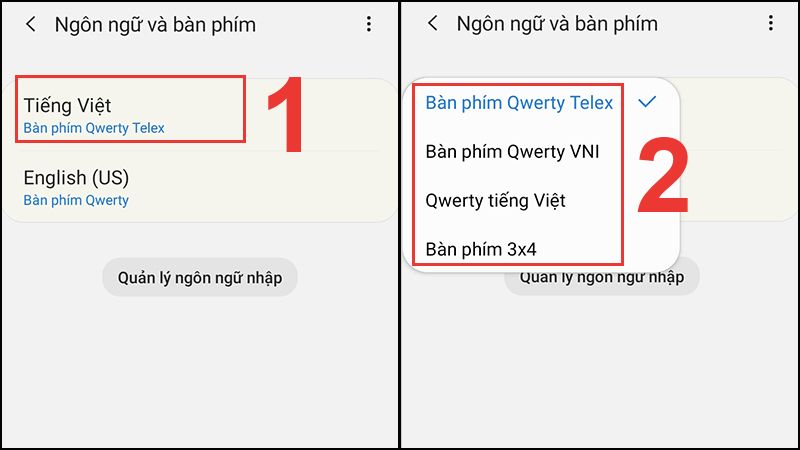 Cài đặt phím tiếng Việt cho điện thoại Samsung