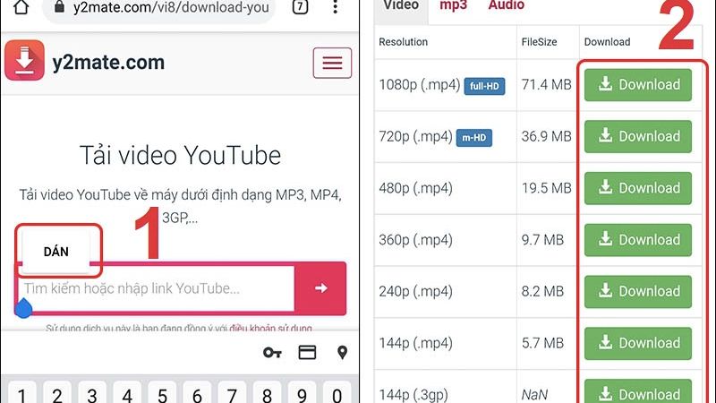 Cách tải nhạc Mp3, MP4 miễn phí từ Youtube