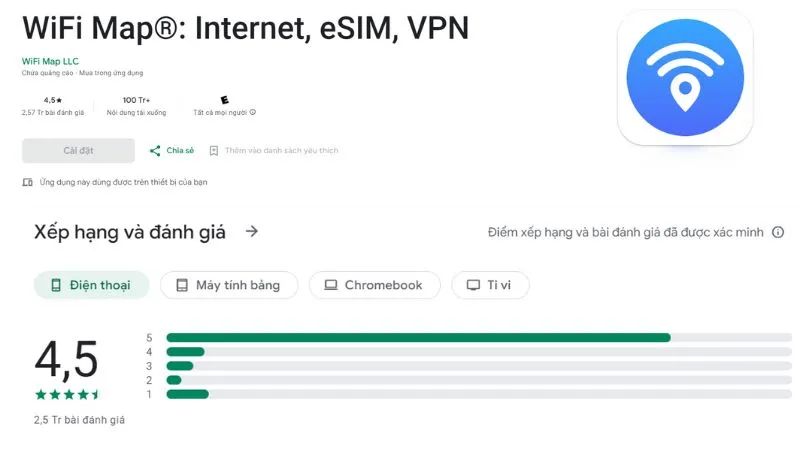 Sử dụng ứng dụng bản đồ wifi