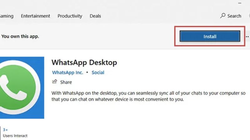 Cách tải WhatsApp xuống PC chạy hệ điều hành Windows