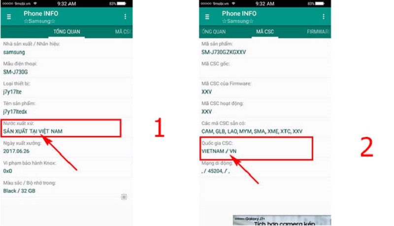 Sử dụng ứng dụng Phone INFO để kiểm tra nguồn gốc điện thoại Samsung của bạn