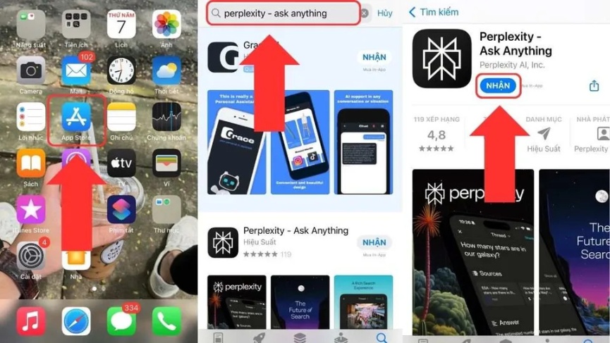 Cách tải ứng dụng Perplexity AI trên điện thoại iOS