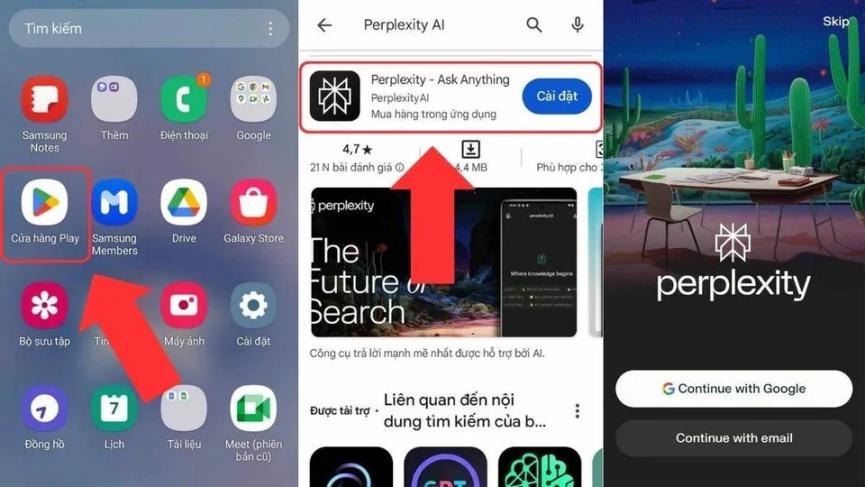 Cách tải ứng dụng Perplexity AI trên điện thoại Android