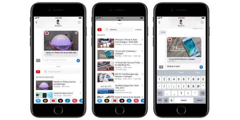 Youtube đã ngừng ứng dụng mini iMessage