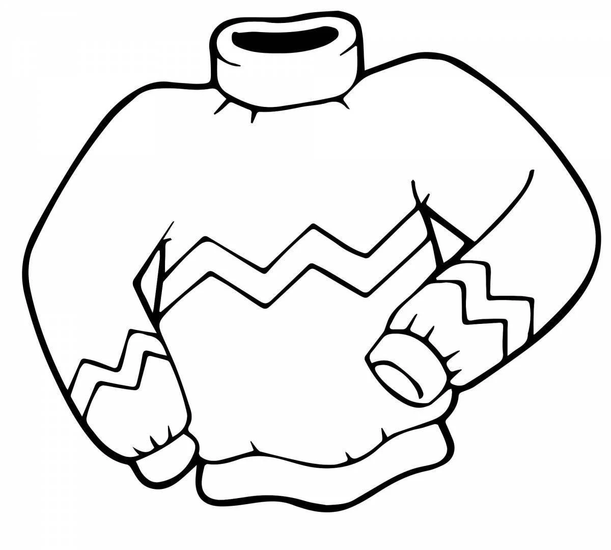 Coloring the shirt to help children develop the ability to draw