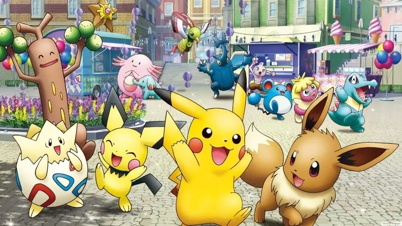 Bức ảnh dễ thương pikachu với nụ cười rạng rỡ