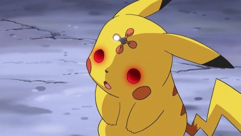 Chibi Pikachu Red Eyes