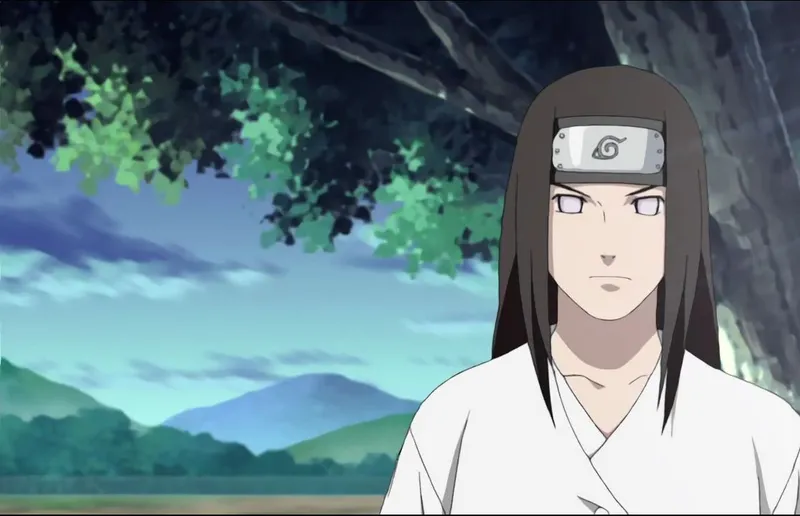 Hình ảnh của Neji Hyuga với một đôi mắt sâu bí ẩn